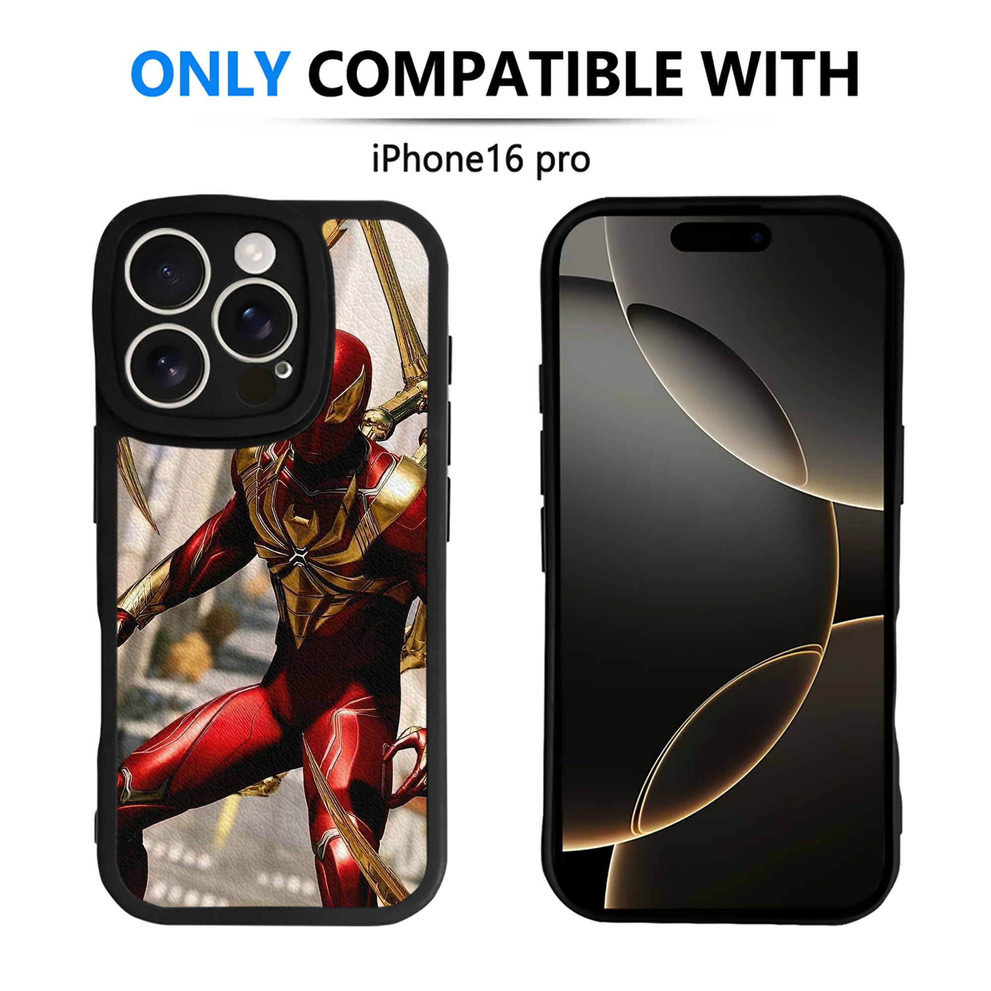 Spider Man スパイダーマン 【iPhone 16シリーズ対応】シリコンスマホケース（レザー調） 材質：シリコン